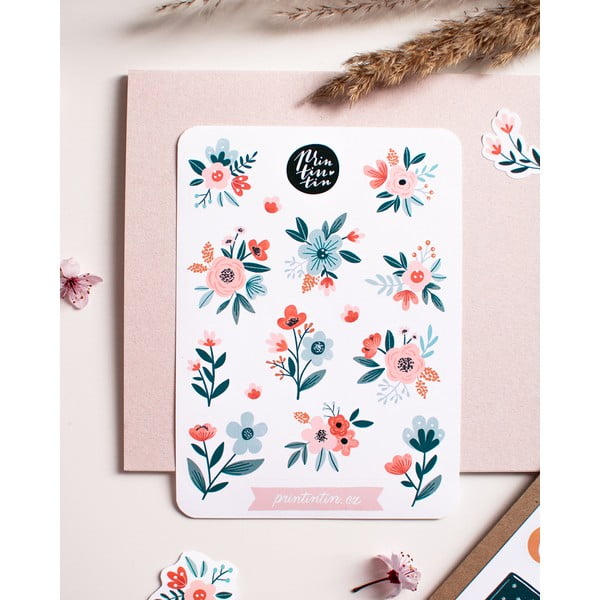 Vinilne nalepke Printintin Flowers, 10,5 cm x 14,5 cm-image-1