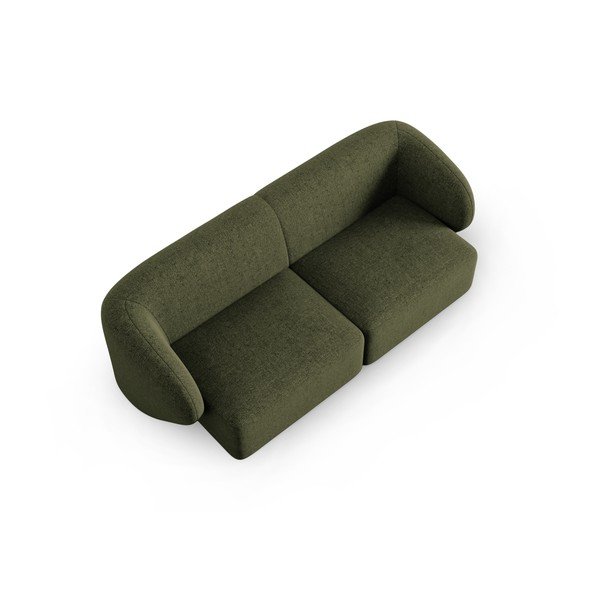 Zelena sedežna garnitura iz šenilje 188 cm Paolo – Milo Casa-image-1