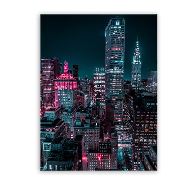 Slika Styler Glasspik Neon Manhattan, 80 x 120 cm