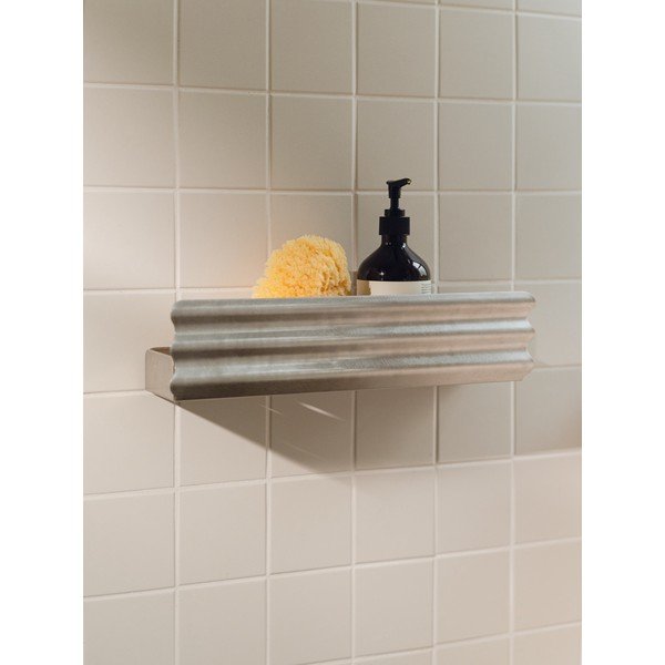 Stenska kopalniška polica iz nerjavečega jekla v srebrni barvi Olbi – noo.ma-image-1