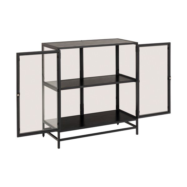 Črna vitrina 77x86 cm Seaford - Actona-image-3