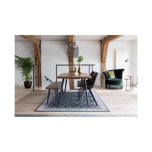 Klop s črnimi jeklenimi nogami Dutchbone Alagon, dolžina 180 cm-image-4