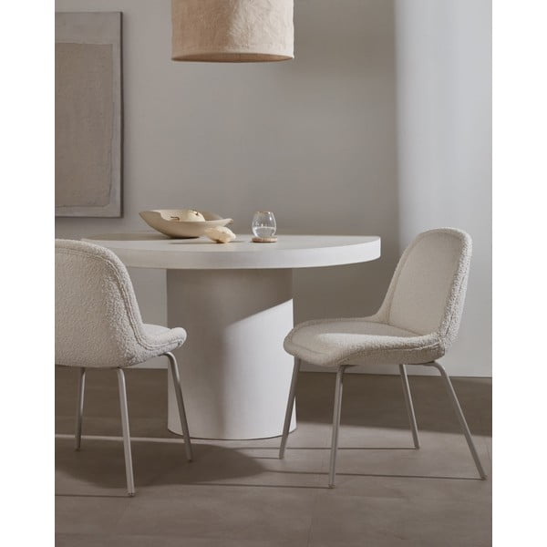 Betonska okrogla vrtna jedilna miza ø 120 cm Aiguablava - Kave Home-image-1