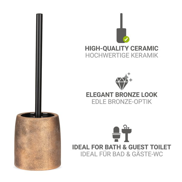 Keramična WC ščetka v bronasti barvi Tremea – Wenko-image-2