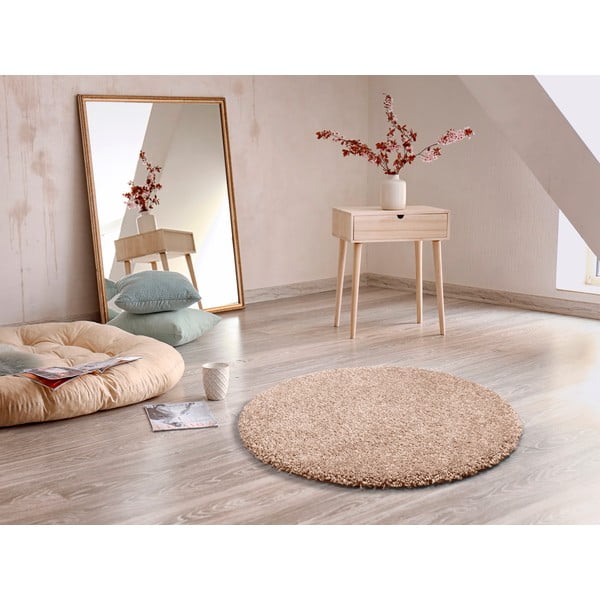 Svetlo rjava preproga Universal Aqua Liso, ø 100 cm-image-1