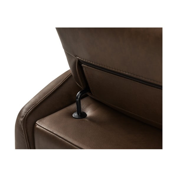 Temno rjava usnjena sedežna garnitura 103 cm Hubble – Windsor & Co Sofas-image-1