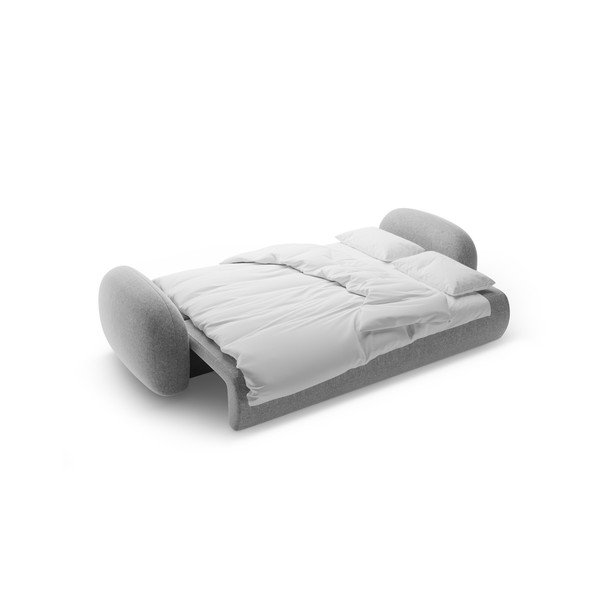 Svetlo siva raztegljiva/s prostorom za shranjevanje sedežna garnitura iz šenilje 262 cm Tonale – Cosmopolitan Design-image-4