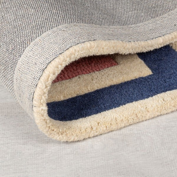 Ročno tkana volnena preproga 120x170 cm Retro Blocks – Flair Rugs-image-2