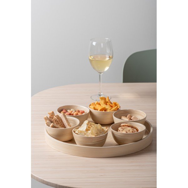 Bambusov komplet za serviranje v naravni barvi ø 32 cm Puro – PT LIVING-image-1