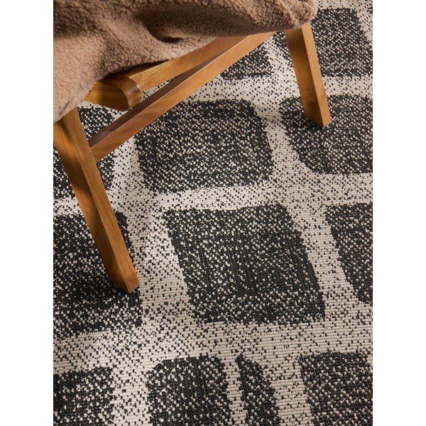 Črna/kremno bela notranja in zunanja preproga 120x170 cm Haringey Ruskin – Ted Baker-image-3