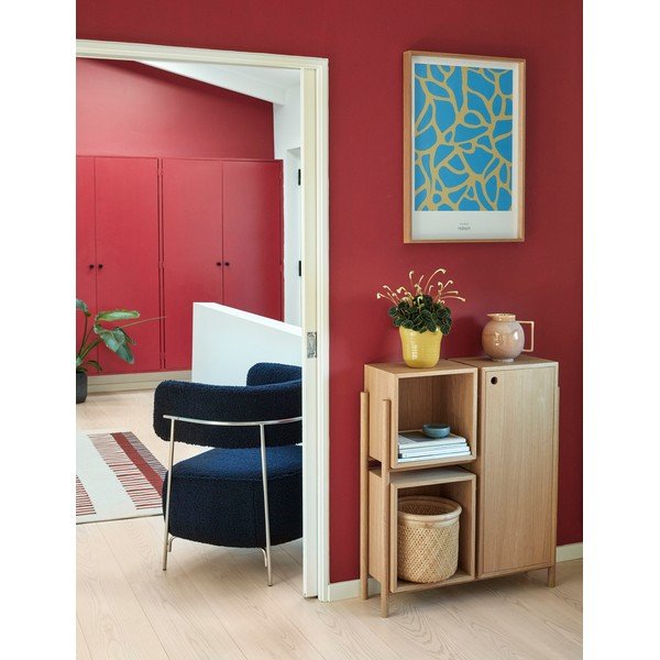 Komplet 2 rumenih keramičnih cvetličnih loncev Hübsch Tina-image-1