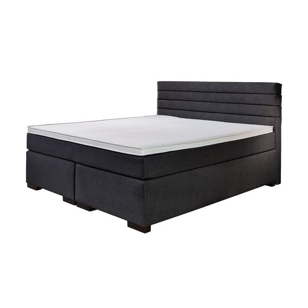 Črna boxspring postelja 180x200 cm Kokomo – Rojaplast