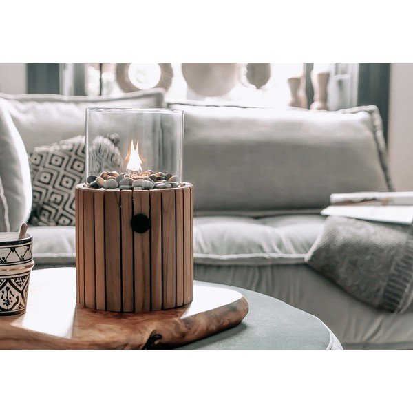 Plinska svetilka iz tikovega lesa COSI Scoop Timber, višina 30 cm-image-4