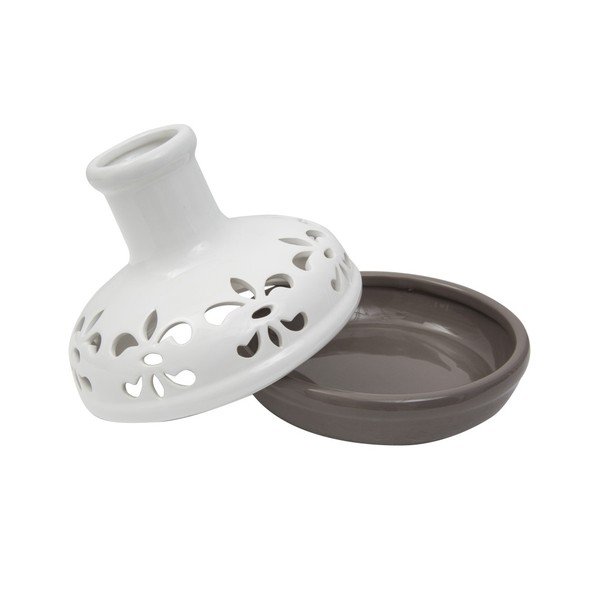 Vaza iz rjavega in belega porcelana Mauro Ferretti-image-1
