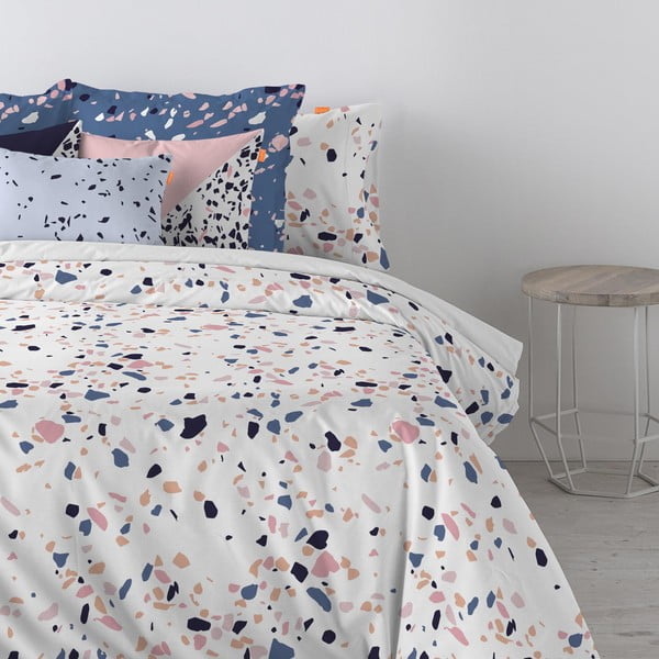 Bombažna posteljnina Blanc Terrazzo, 140 x 200 cm-image-3