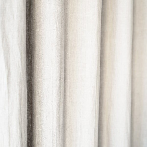 Kremno bela lanena zavesa Linen Tales Night Time, 250 x 140 cm-image-1
