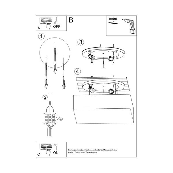 Siva stropna svetilka Sollux Mitra Ceiling-image-4