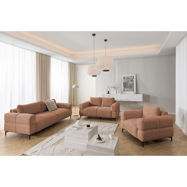 Sedežna garnitura v barvi terakote 154 cm Helio – Ropez-image-4