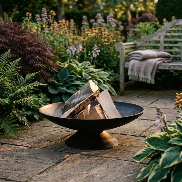 Litoželezni kamin Esschert Design Camping, ⌀ 59 cm-image-1