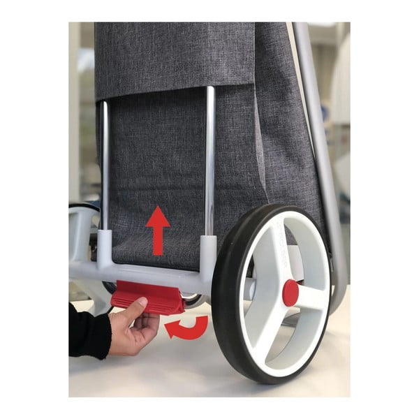 Nakupovalna torba na kolesih 53 l Com Tweed Polar Black Tube - Rolser-image-4