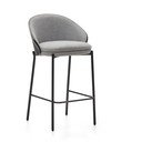 Črn/siv barski stol (višina sedeža 65 cm) Eamy – Kave Home