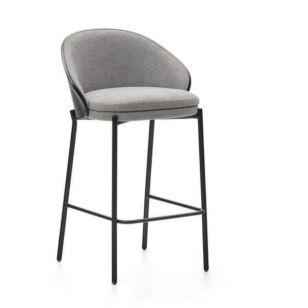 Črni/sivi barski stoli v kompletu 2 ks (višina sedeža 65 cm) Eamy – Kave Home