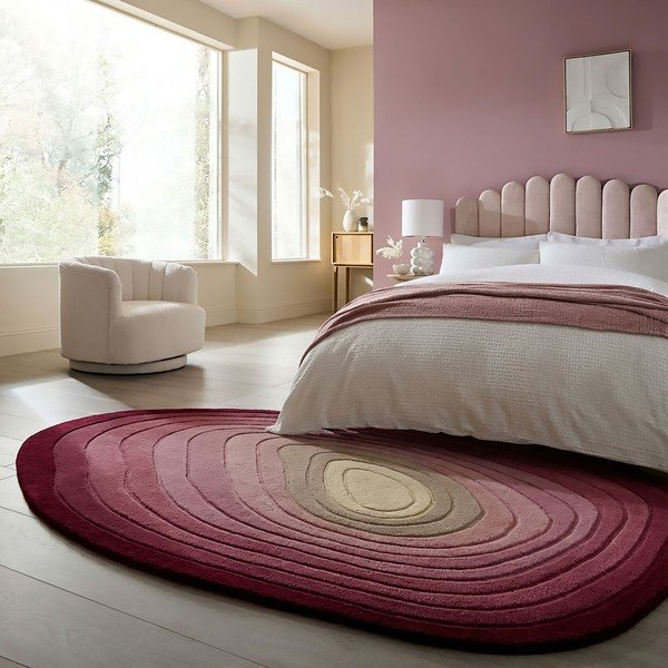 Vijolična ročno tkana volnena preproga 200x290 cm Puddle Ombre  – Flair Rugs-image-1