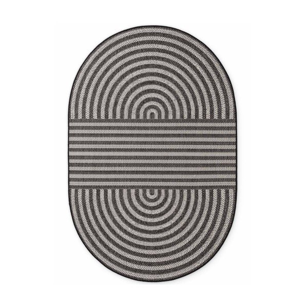 Črna/kremno bela notranja in zunanja preproga 160x230 cm Haringey Woodfield – Ted Baker