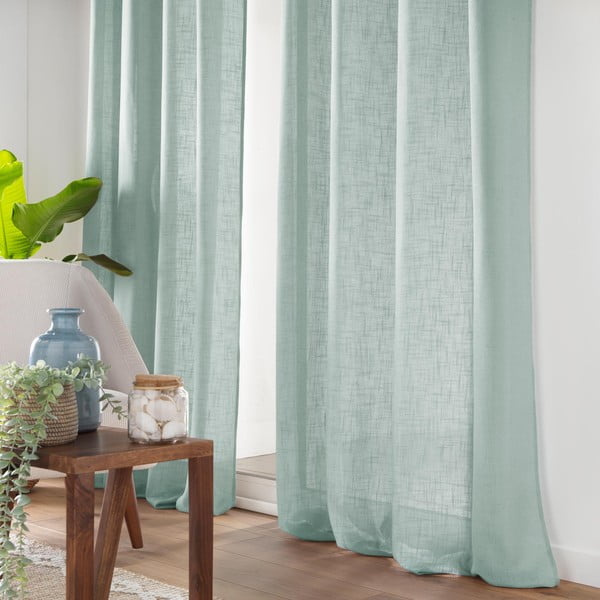Modra prosojna zavesa 140x280 cm Cloris – douceur d'intérieur-image-3