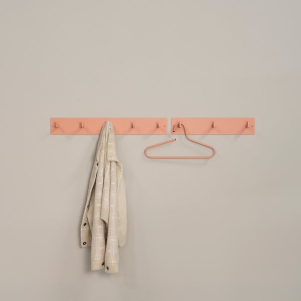 Rožnato-oranžen kovinski stenski obešalnik 50 cm Leatherman – Spinder Design-image-3