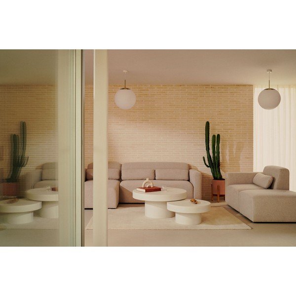 Betonska okrogla vrtna mizica ø 90 cm Aiguablava – Kave Home-image-3