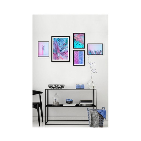 Komplet 5 stenskih slik Tablo Center Neons