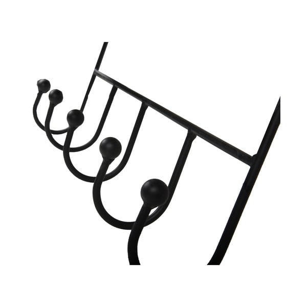 Črn kovinski stenski obešalnik s polico 42 cm Almeria – Garden Pleasure-image-2