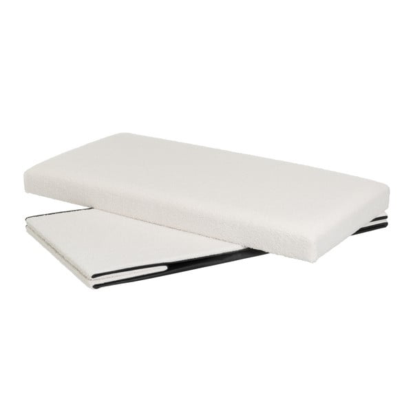 Bel tabure iz tkanine bouclé Ecru – Casa Selección-image-2