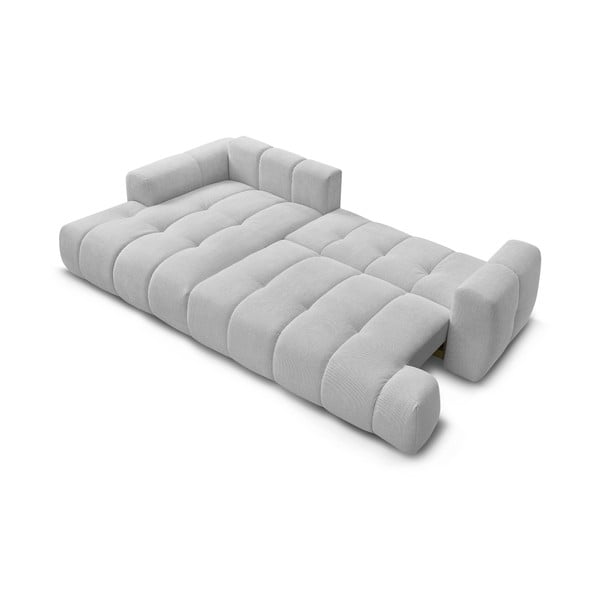 Svetlo siva raztegljiva/s prostorom za shranjevanje kotna sedežna garnitura (levi kot/z ležalnikom) Fuji – Bobochic Paris-image-4