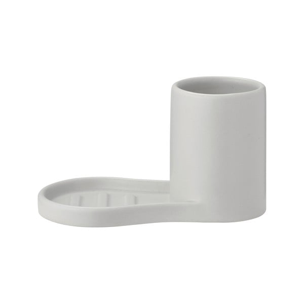 Svetlo sivo lončeno držalo za detergent Piro – Blomus