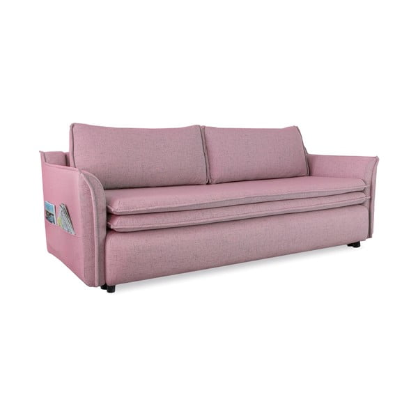 Roza žameten raztegljiv kavč Miuform Charming Charlie