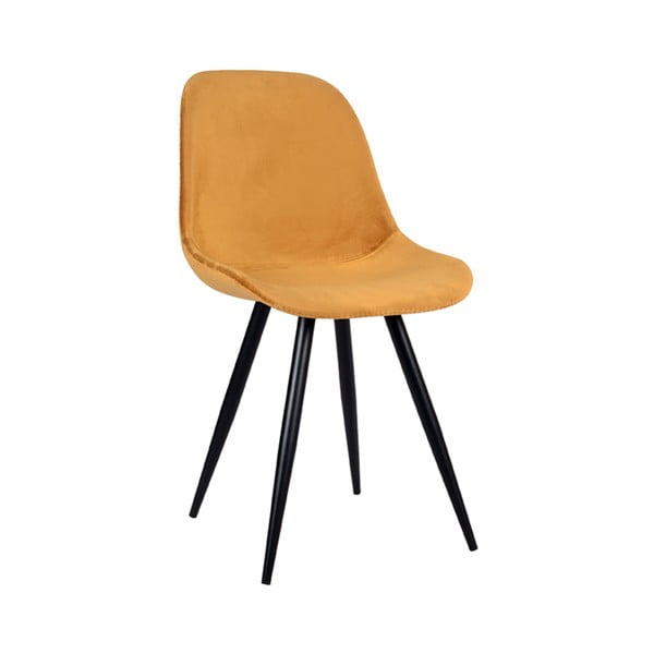 Gorčično rumeni žametni jedilni stoli v kompletu 2 ks Capri  – LABEL51