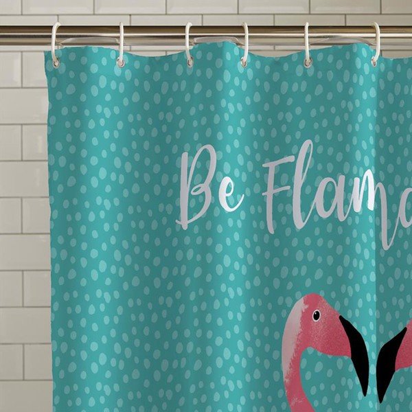 Zavesa za tuširanje 180x180 cm Flamingo - Catherine Lansfield-image-1