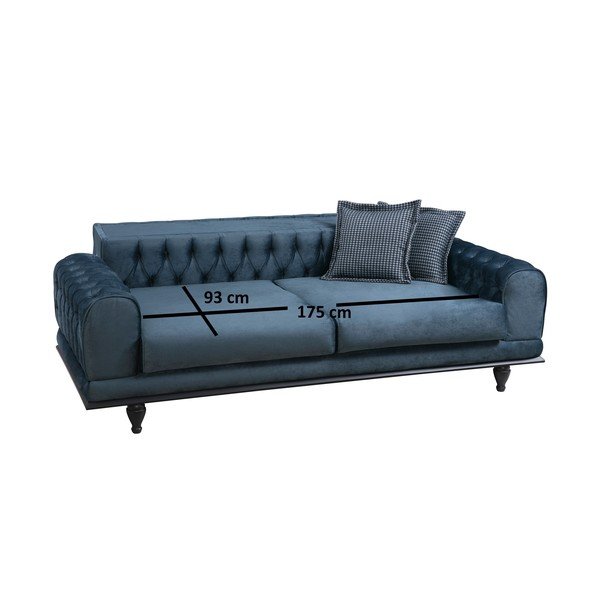 Modra sedežna garnitura 220 cm Arredo – Balcab Home-image-4