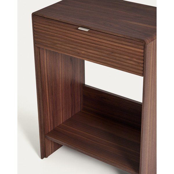 Komoda v orehovem dekorju v temni naravni barvi 60x81x37 cm Norlen – Kave Home-image-3