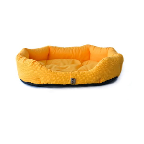 Rumena bombažna postelja 75x60 cm Sunny - Petsy