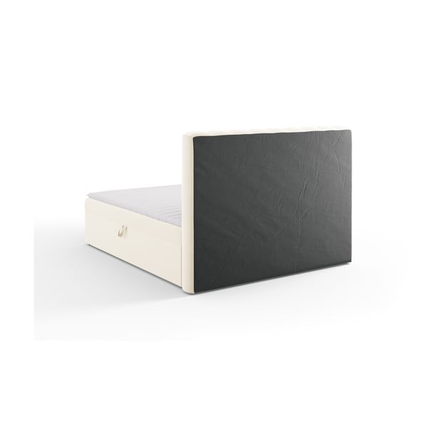 Bež boxspring postelja s prostorom za shranjevanje 180x200 cm Gina – Milo Casa-image-4