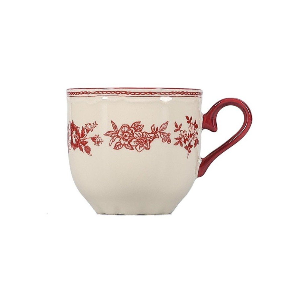 Rdeča/slonokoščena porcelanasta skodelica 215 ml Cyril