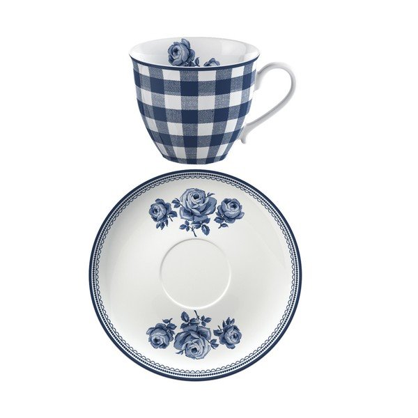 Porcelanski vrč s krožnikom Creative Tops Vintage Indigo, 200 ml-image-1
