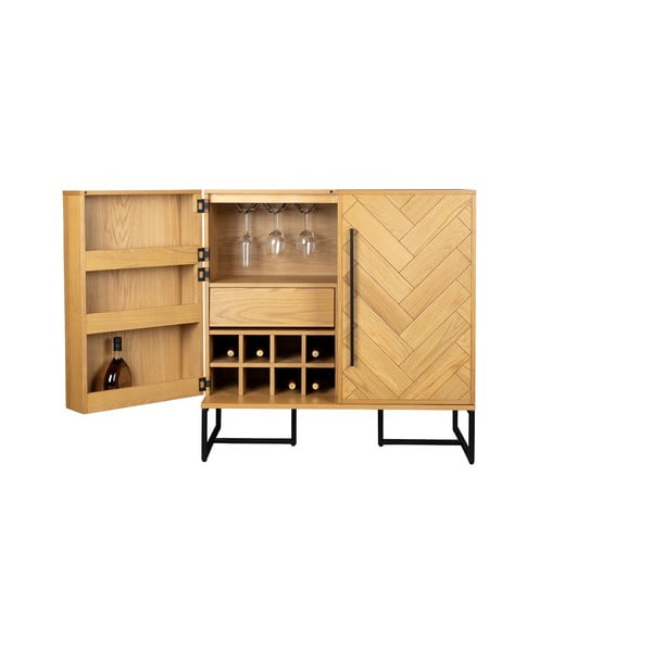 Vinska omara v dekorju hrasta za 24 steklenic, 100x100 cm Class - Dutchbone-image-3