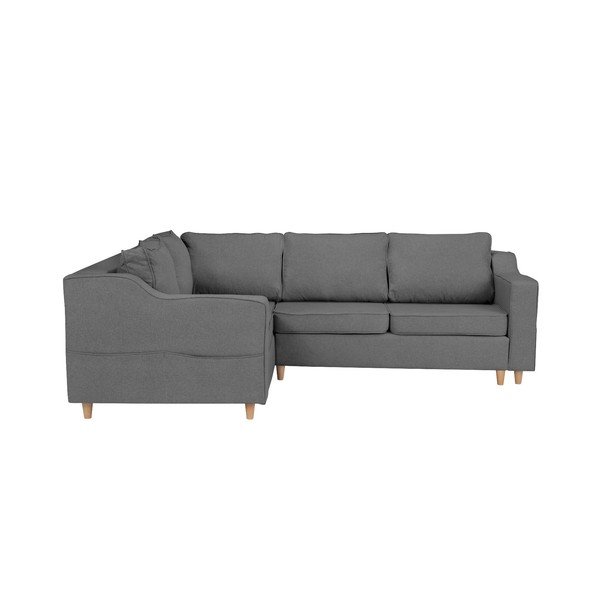 Mazzini Sofas Jonquille, štirisedežna raztegljiva sedežna garnitura, siva, levi kot-image-2