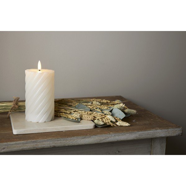 Bela sveča LED Star Trading Flamme Swirl, višina 15 cm-image-4