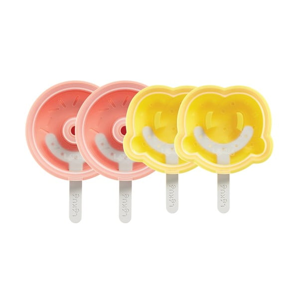 Komplet 4 silikonskih modelčkov za sladoled Lékué Donut & Pretzel