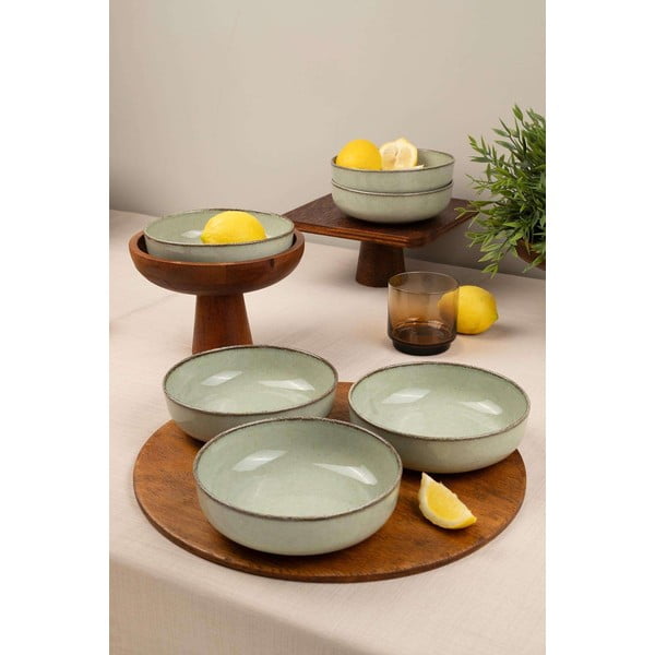 Svetlo zelene porcelanaste skledice v kompletu 6 ks 75 ml – Hermia-image-1